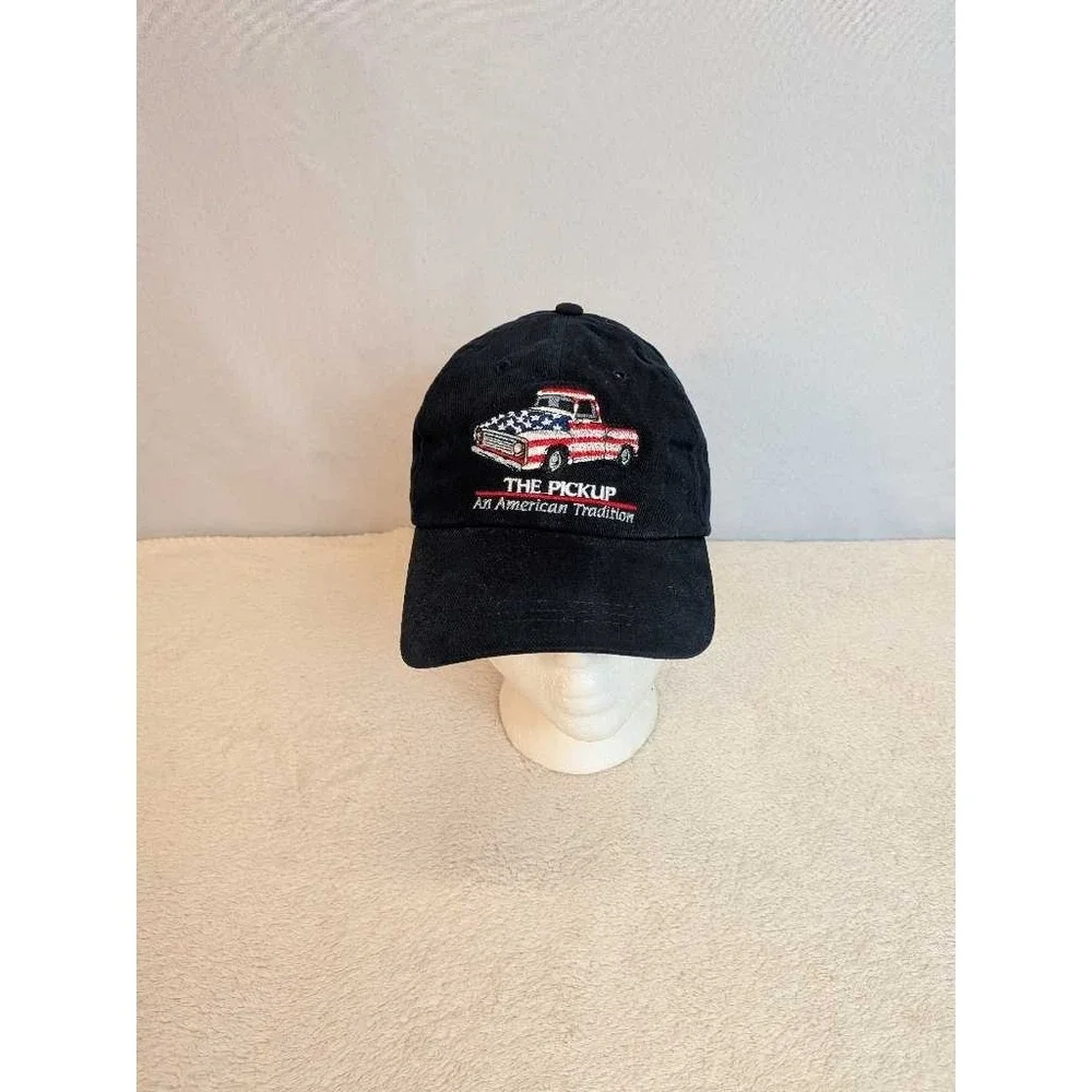 Quality Classics Embroidered Pickup Truck American Flag Baseball Cap‎